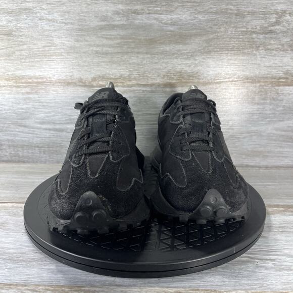 New Balance Men’s 327 Triple Black Athletic Sneakers Size 8 - Picture 2 of 10